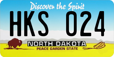 ND license plate HKS024