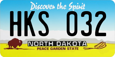 ND license plate HKS032