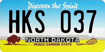 ND license plate HKS037