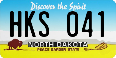 ND license plate HKS041