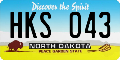 ND license plate HKS043