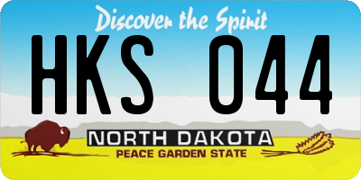 ND license plate HKS044