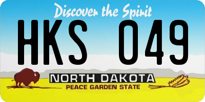 ND license plate HKS049