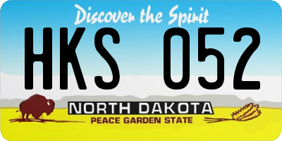 ND license plate HKS052