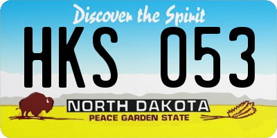 ND license plate HKS053