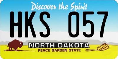 ND license plate HKS057