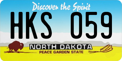 ND license plate HKS059