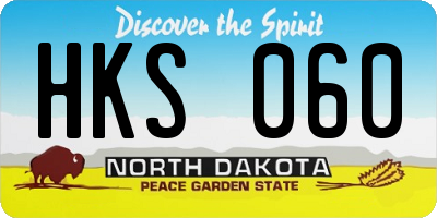 ND license plate HKS060