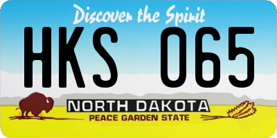 ND license plate HKS065