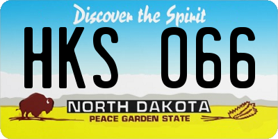 ND license plate HKS066