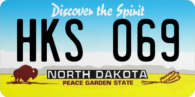 ND license plate HKS069