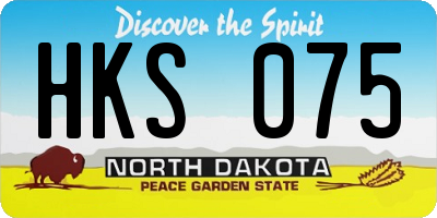 ND license plate HKS075