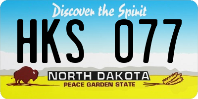 ND license plate HKS077