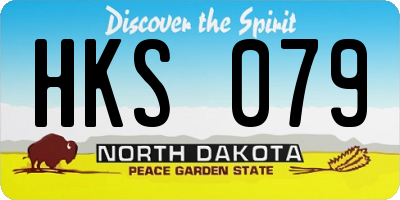 ND license plate HKS079