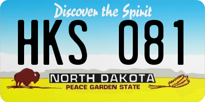 ND license plate HKS081