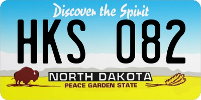 ND license plate HKS082