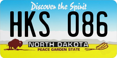 ND license plate HKS086