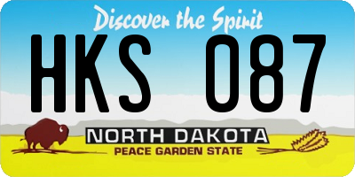 ND license plate HKS087