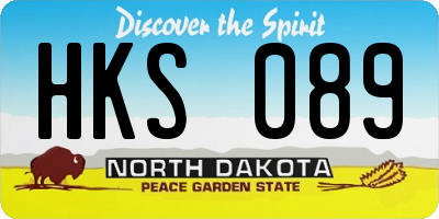 ND license plate HKS089