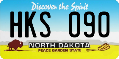 ND license plate HKS090