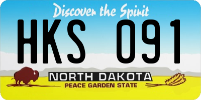 ND license plate HKS091