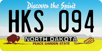 ND license plate HKS094