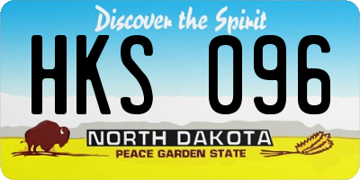 ND license plate HKS096