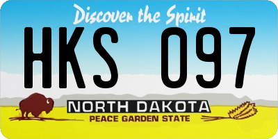 ND license plate HKS097