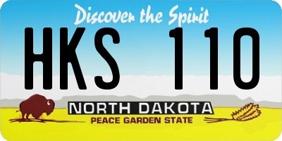 ND license plate HKS110