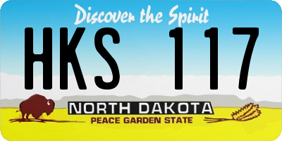 ND license plate HKS117