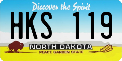 ND license plate HKS119