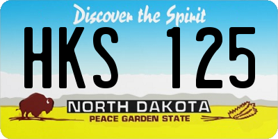 ND license plate HKS125