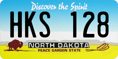 ND license plate HKS128