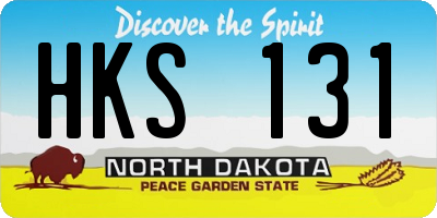 ND license plate HKS131