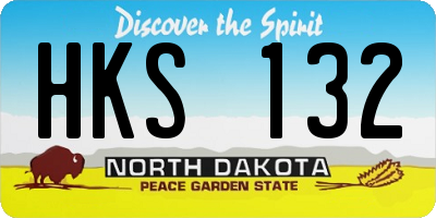 ND license plate HKS132