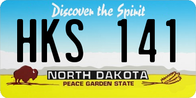 ND license plate HKS141