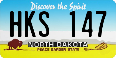ND license plate HKS147