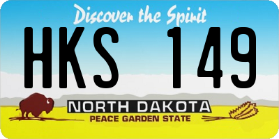 ND license plate HKS149
