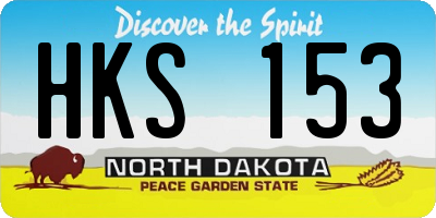 ND license plate HKS153