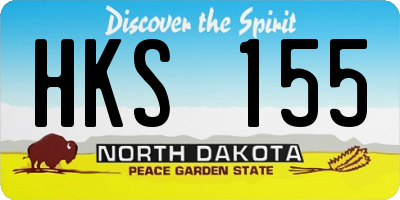 ND license plate HKS155