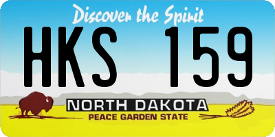 ND license plate HKS159
