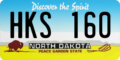 ND license plate HKS160