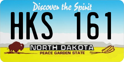 ND license plate HKS161