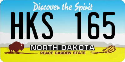 ND license plate HKS165
