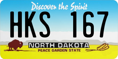 ND license plate HKS167