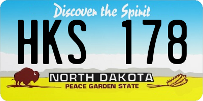 ND license plate HKS178
