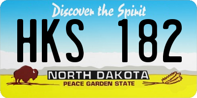 ND license plate HKS182