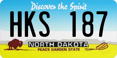 ND license plate HKS187