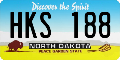 ND license plate HKS188