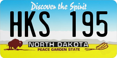 ND license plate HKS195